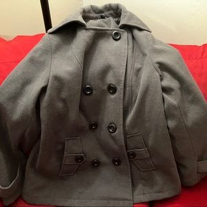George Double-Breasted gray pea coat in EUC!